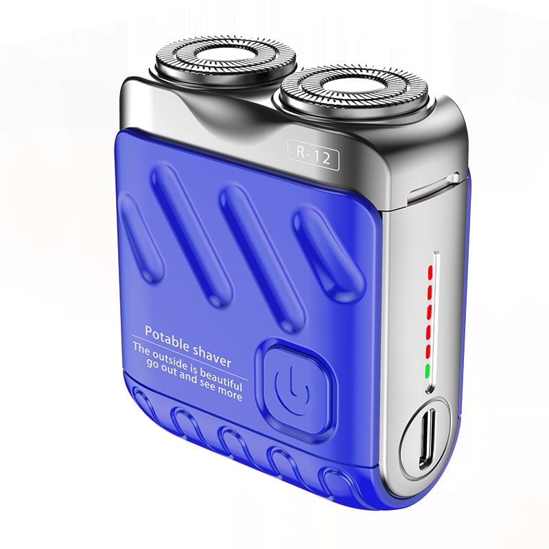 TwinTrim | Draagbaar dubbelrings elektrisch scheerapparaat - USB-oplaadbare Reisbaard & Gezichtshaartrimmer