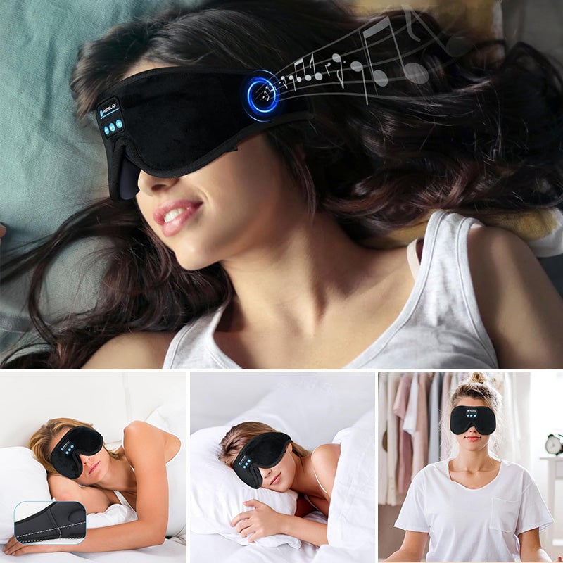 SleepTune | Bluetooth Muziek Slaapmasker – Zacht Geheugenschuim, Lichtdicht