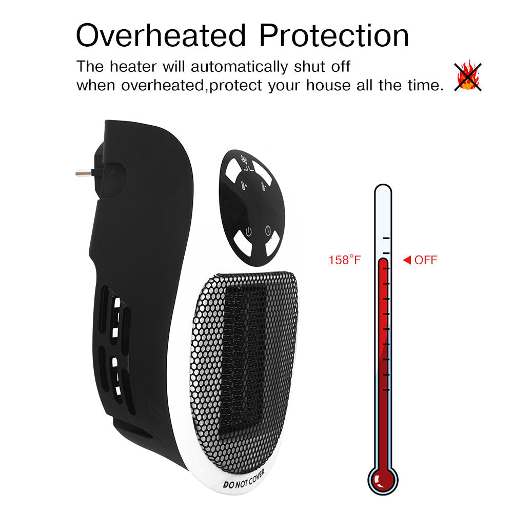 HeatBreeze | Draagbare elektrische ventilatorkachel met afstandsbediening – snelle verwarming