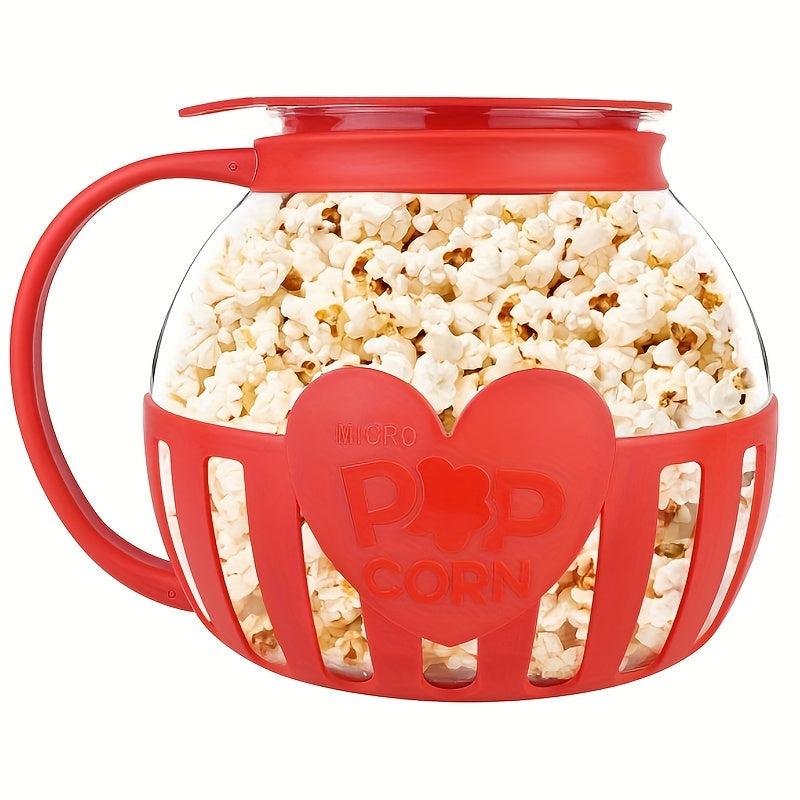 PopVault | Magnetron popcornmaker kom – eenvoudig schoon te maken popcornpopper met multifunctioneel deksel