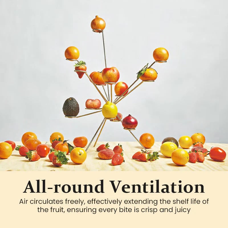 FruitBurst | Exploding Fruit Bowl – Handgemaakt metalen tafelstuk, zwevend fruitschaal