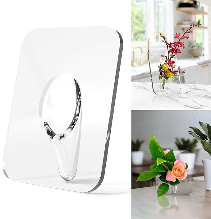 BloomFrame | Acrylic Clear Picture Frame Vase - Modern Minimalist Flower Display