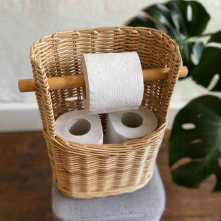 RollCove | Rustieke toiletrolhouder voor in de badkamer, boerderijstijl, vochtbestendig toiletpapierrek