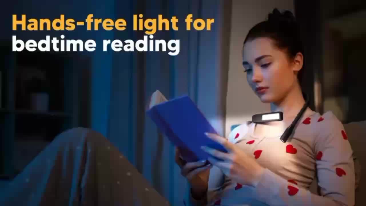 NeckRay | Oplaadbare nekleeslamp – handsfree boeklamp, oogvriendelijke LED,