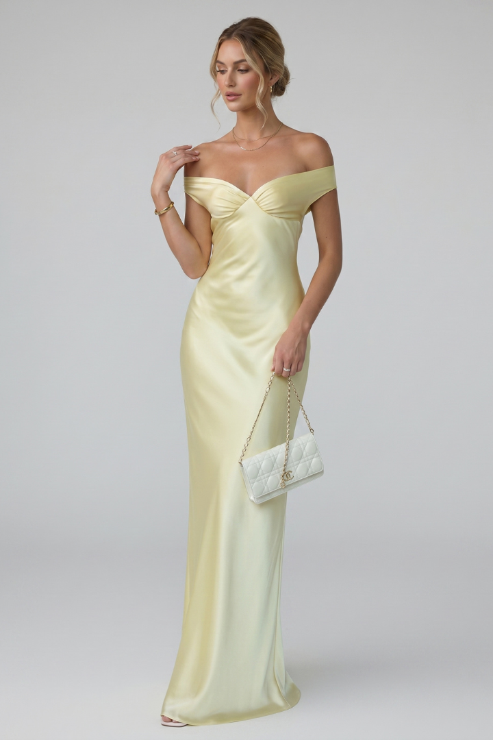 Vaenyth | Dames off-shoulder maxi-jurk – vloerlengte avondjurk, elegante formele feestjurk