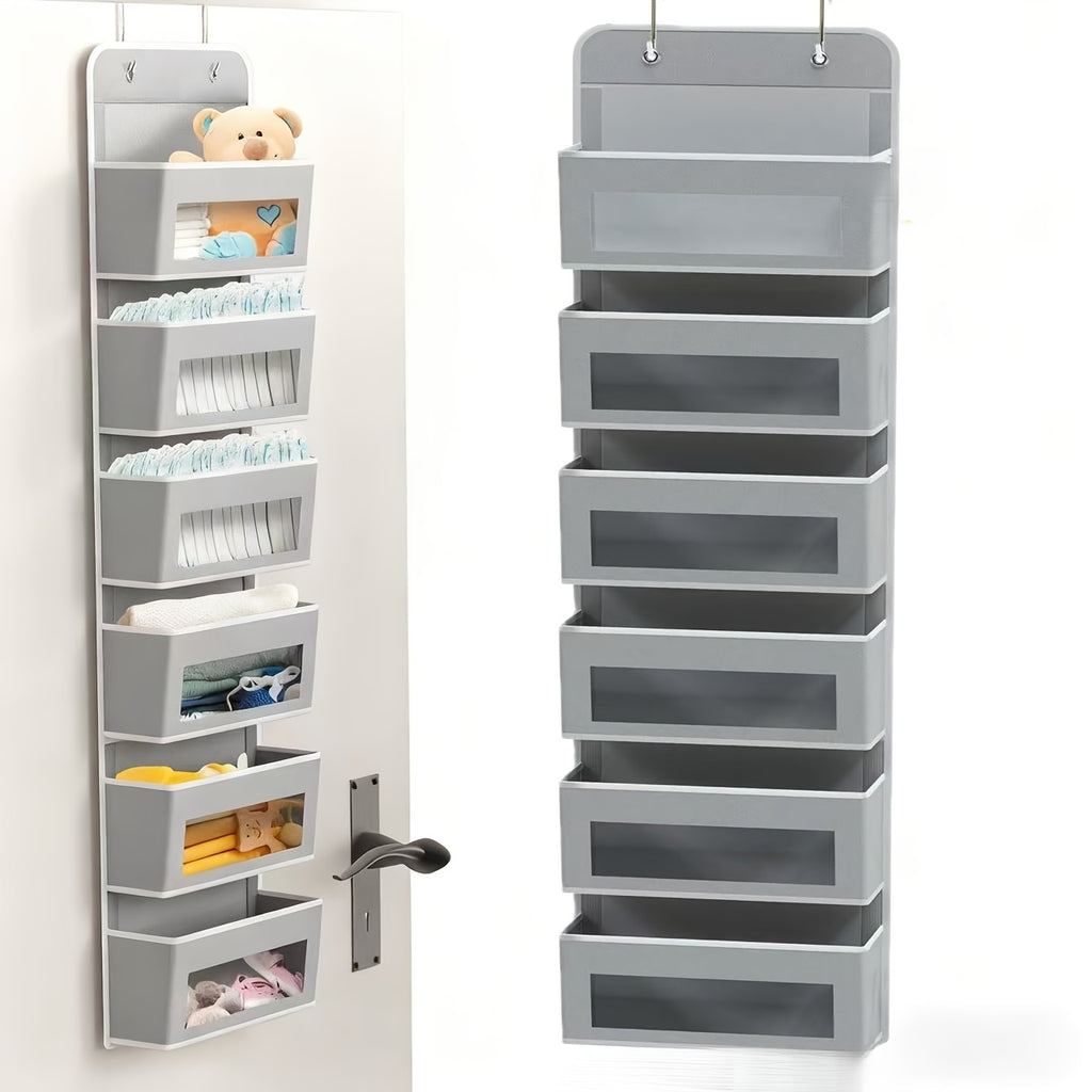 VertiPocket | 6-Laags Deurhangende Organizer – Opvouwbaar Opbergrek met 6 Grote Vakken