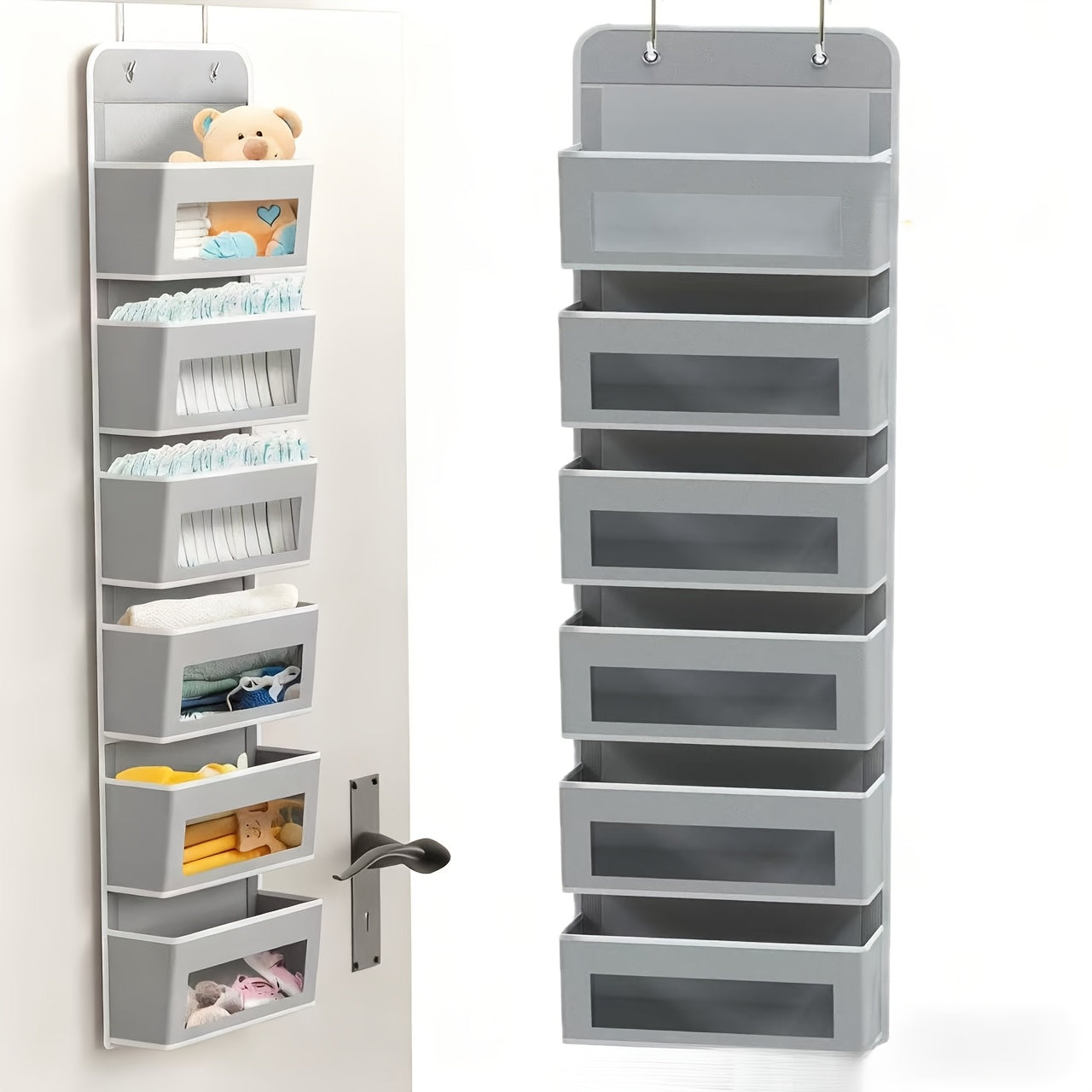 VertiPocket | 6-Laags Deurhangende Organizer – Opvouwbaar Opbergrek met 6 Grote Vakken