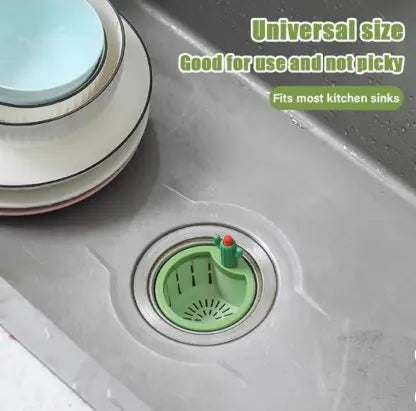 CactusCatch | Automatisch Cactus gootsteenzeefje - Uitwerping van voedselresten met drukknop
