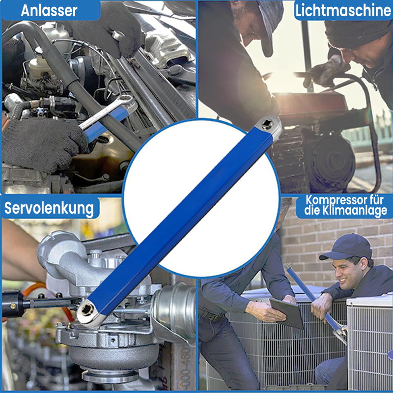 TorqueReach | Zware lange verlengmoersleutel met offset - klein bereik, hoog koppel