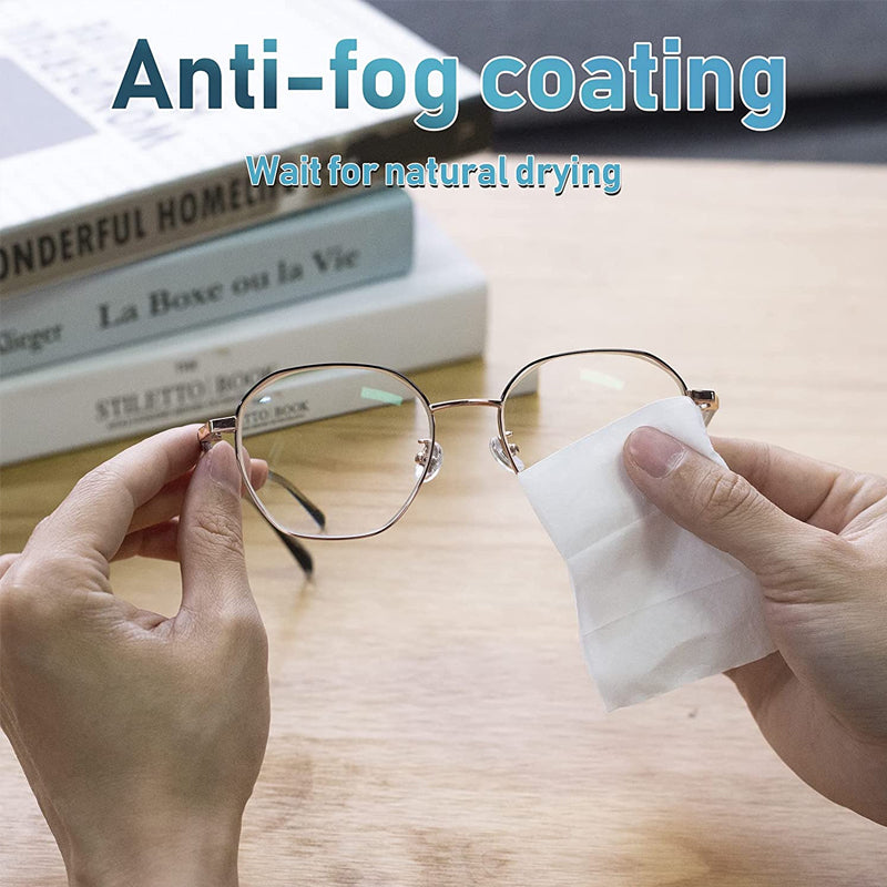 PureSight | CrystalClear Anti-Fog Lensdoekjes (100 stuks) – Streepvrije reiniging voor brillen