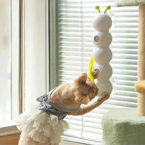 WriggleFun | Interactief kattenspeeltje – Wormbeweging-teaser voor katten, automatisch beweegbaar speeltje