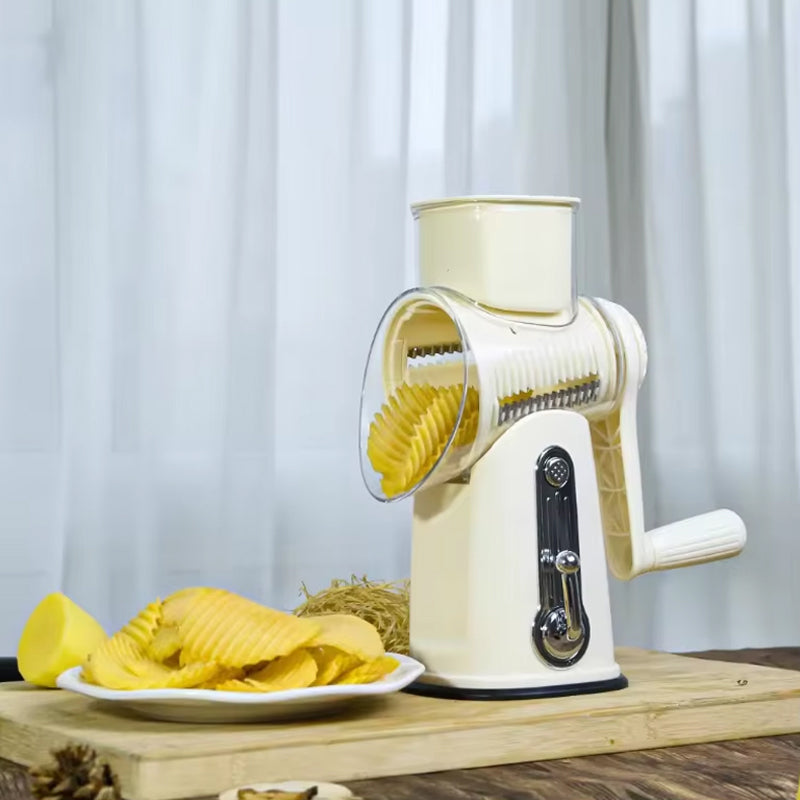 ChopEase | 5-in-1 Voedselhakker – Handmatige Groente- & Fruitmolen, Kaasrasp, Handheld Keukensnijder
