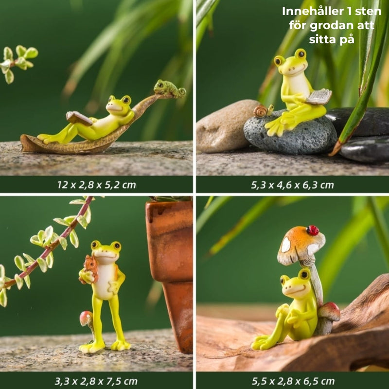 FroggySip | Hars Drinkende Kikker Plant Pot Hanger Beeldje - Tuindecoratie, Binnen Buiten Plantenbak Toebehoren