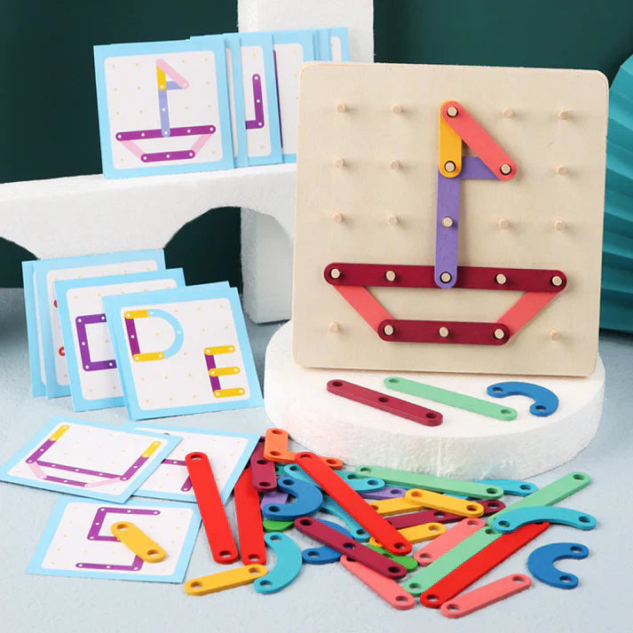 SkillBoard | Montessori-pegboardpuzzel – Houten educatief speelgoed voor kinderen vanaf 3 jaar