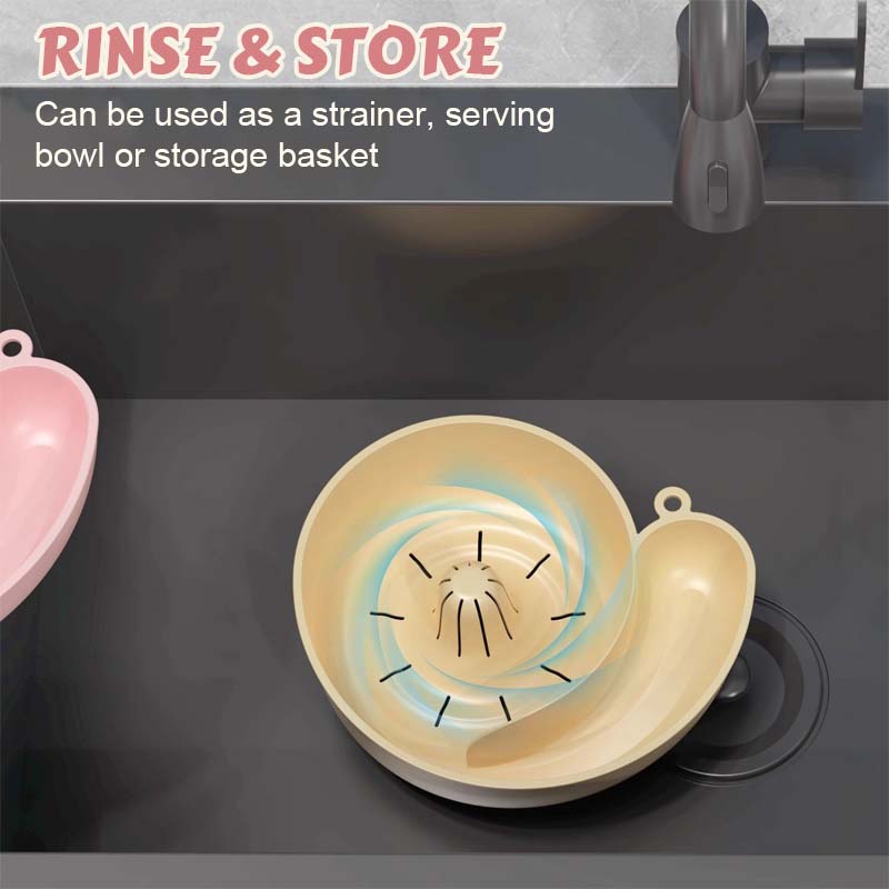 DrainShell | Slakvormige afvoerkorf en zeef voor keukengootsteen