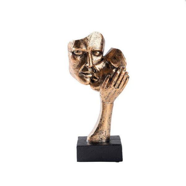 Sculpta | Abstracte kus-sculptuur – Modern artistiek beeld van een stel, decoratief accent