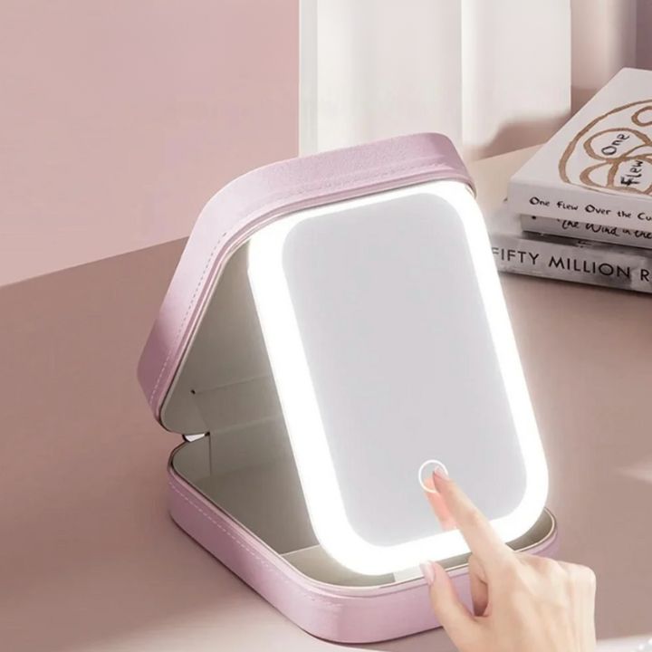 GlowVault | Draagbare cosmeticatas met LED spiegel voor make-up organisatie & reizen