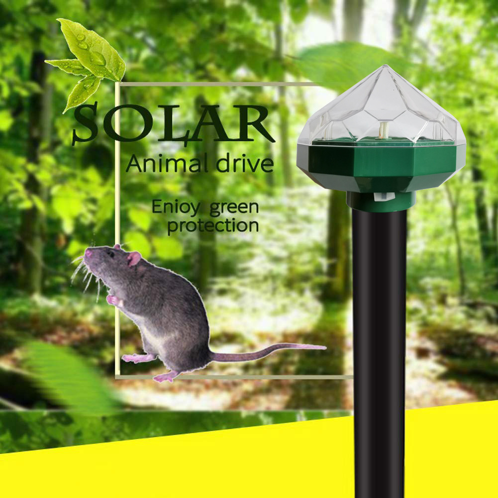 PestRay | Dierenverjager op zonne-energie - Ultrasoon afschrikmiddel voor ongedierte en knaagdieren