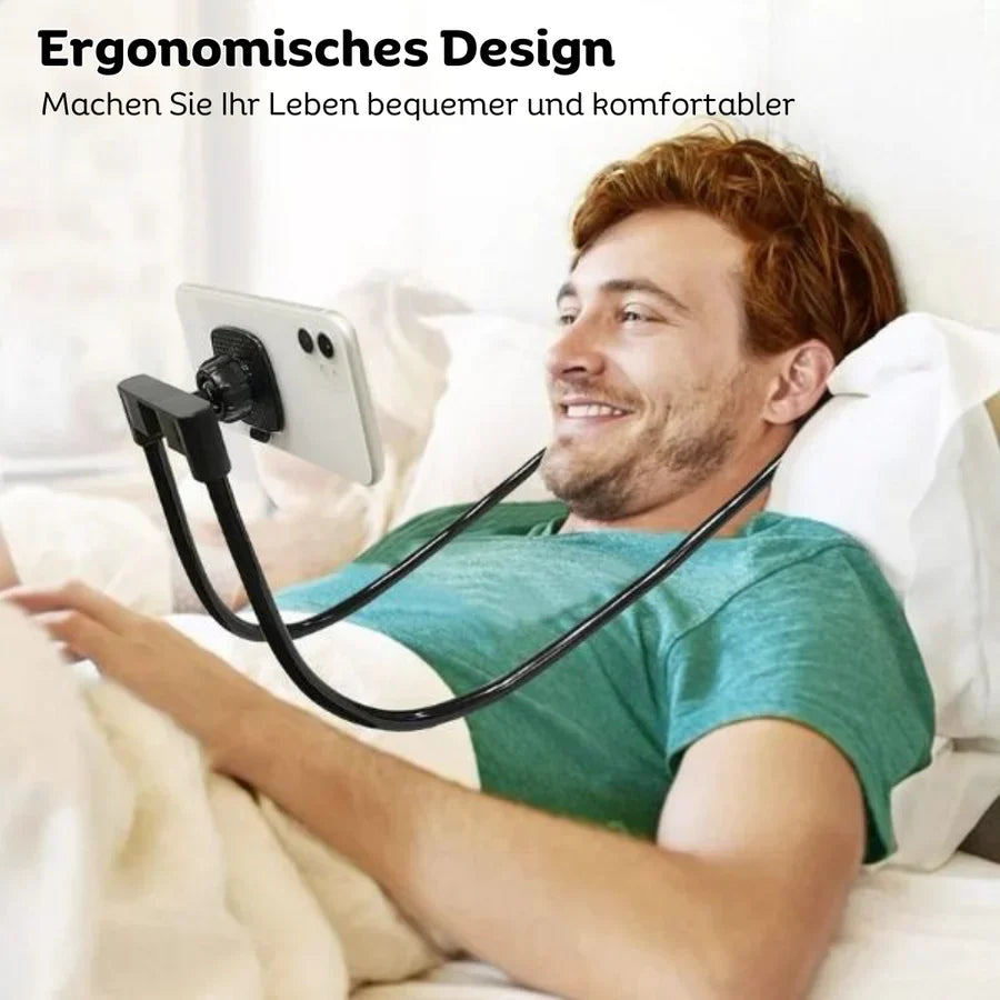 NeckDock | Handsfree nek-telefoonhouder met verstelbare kijkhoek, comfortabel en ergonomisch