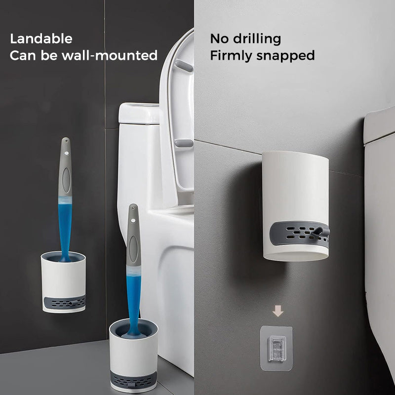 SaniBrush | Siliconen Toiletborstel met Navulbare Dispenserhendel voor Eenvoudige Reiniging & Hygiëne