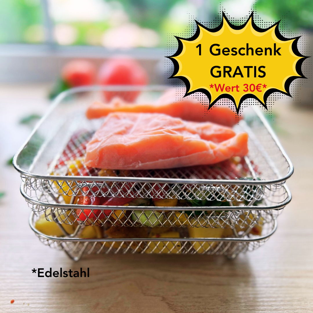 AirRack | Stapelbare Manden voor Luchtfriteuses - Ruimtebesparende Friteuse Accessoires