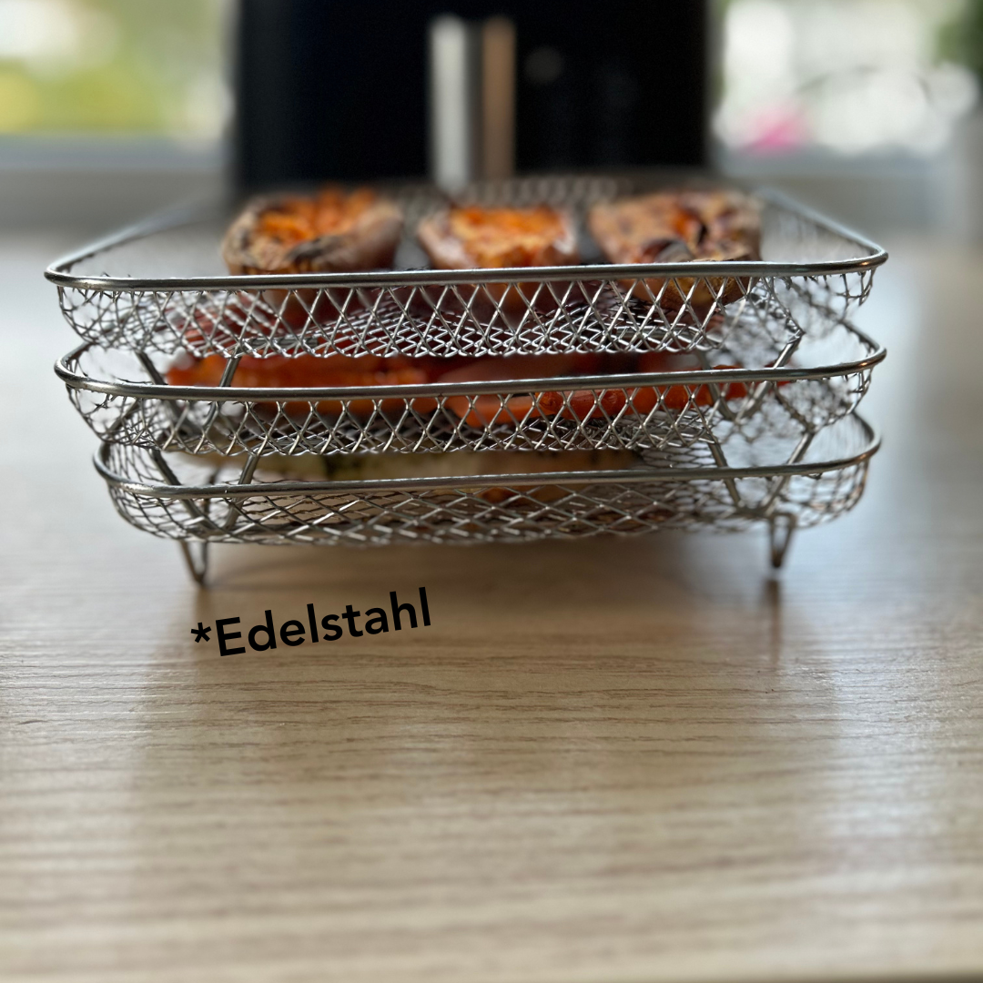AirRack | Stapelbare Manden voor Luchtfriteuses - Ruimtebesparende Friteuse Accessoires