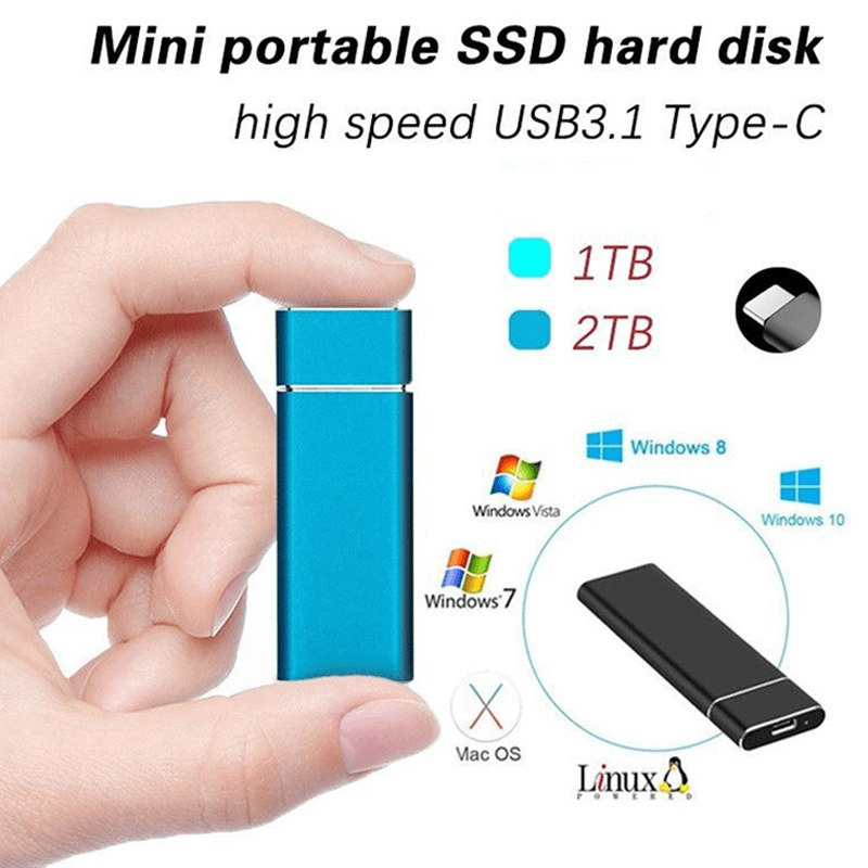 VoltDrive | Draagbare Ultra Snelle Externe SSD Harde Schijf - Snelle Gegevensopslag