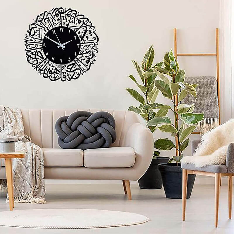 GleamTime | Wandklok met acrylspiegel – Stille, stijlvolle, moderne decoratieve klok voor thuis en op kantoor