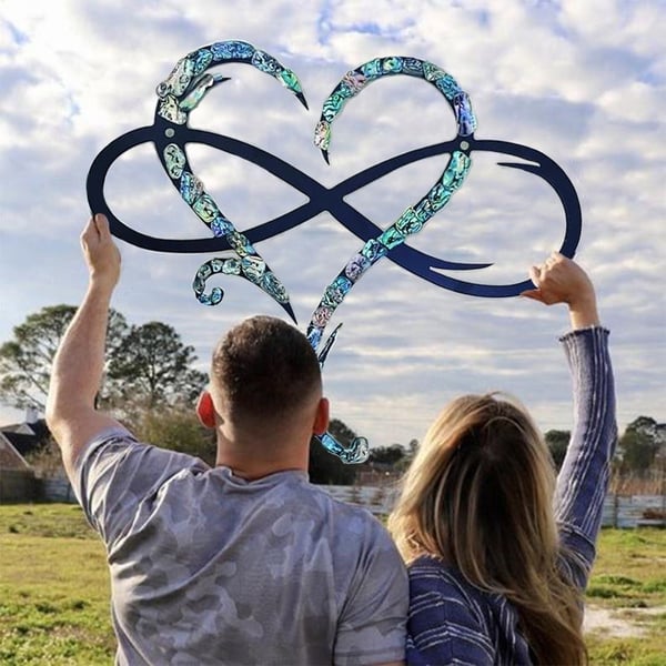 LoveLoop | Metalen wanddecoratie voor oneindige liefdeshartjes - Moderne metalen wanddecoratie