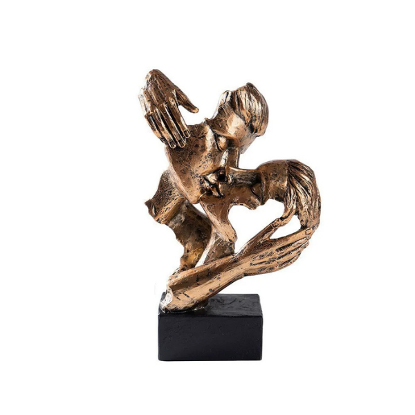 Sculpta | Abstracte kus-sculptuur – Modern artistiek beeld van een stel, decoratief accent