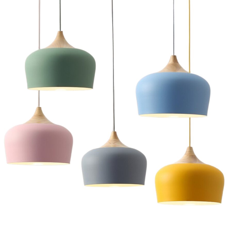 PastelDome | Minimalistische Pastel Koepel Hanglamp - Macaron Ontwerp voor modern wonen