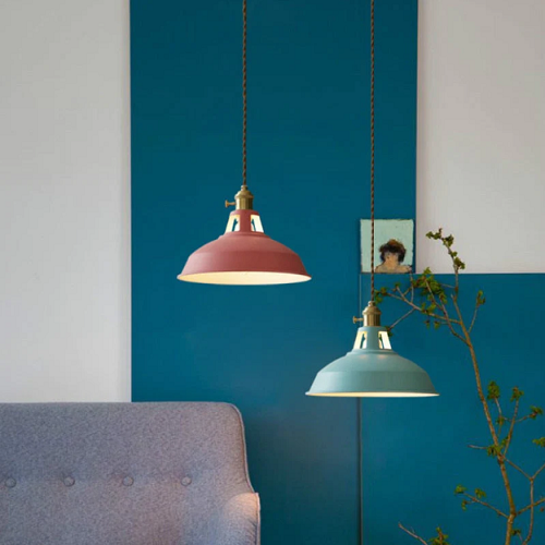 PastelAura | Vintage Pastel Metalen Hanglamp