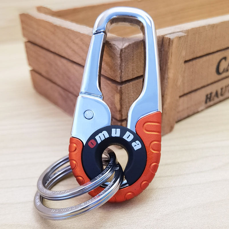 KeyMaster | Metalen karabijnhaak sleutelhanger - draagbare bergbeklimmen Clip met 2 ringen, Anti-Lost Outdoor EDC sleutelhouder