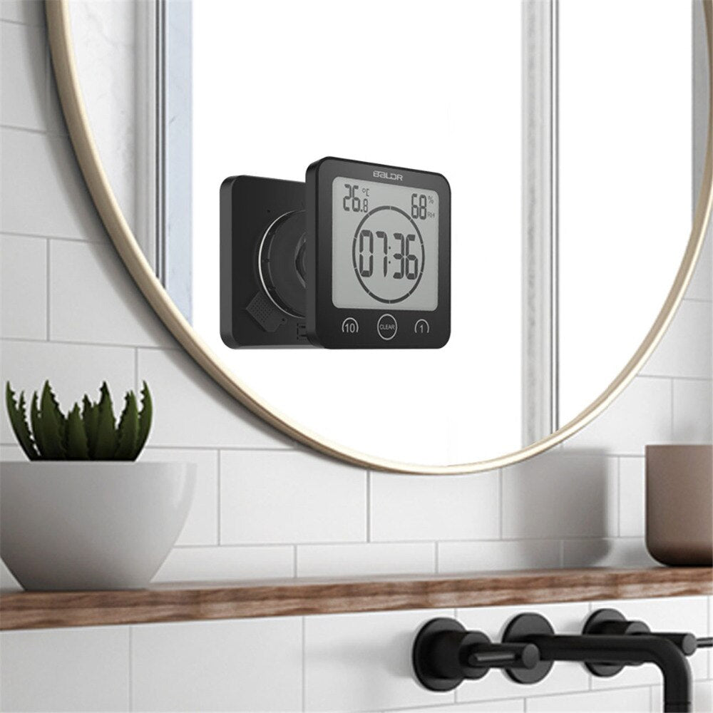 DripTick | Waterdichte doucheklok - digitale badkamertimer voor wandmontage met zuignap
