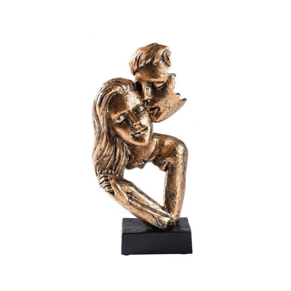 Sculpta | Abstracte kus-sculptuur – Modern artistiek beeld van een stel, decoratief accent