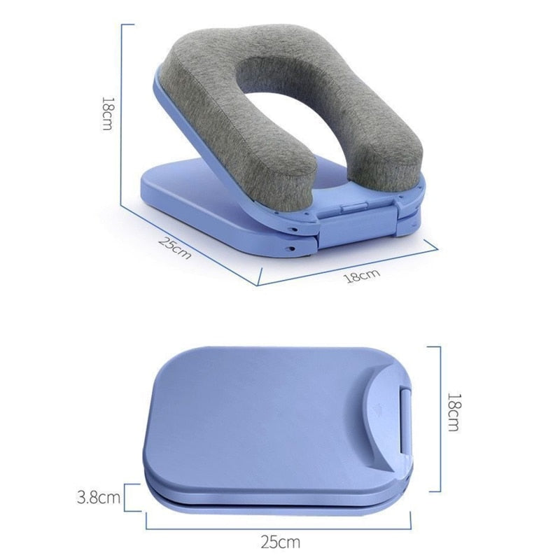JetPillow | Verstelbaar opvouwbaar reiskussen – Comfortabele neksteun voor in het vliegtuig