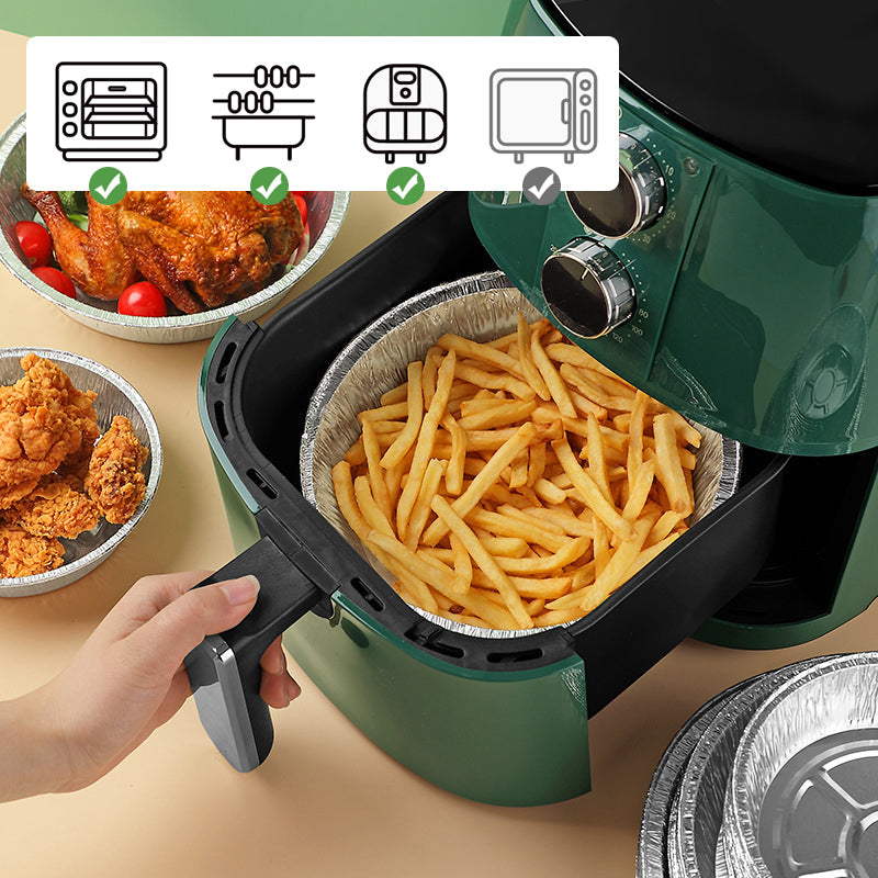 CrispFoil | Ronde bakplaten van aluminiumfolie - wegwerp pannen van aluminiumfolie voor de friteuse, oven en magnetron