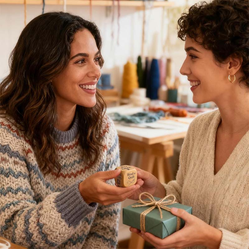 DeciDice | Creatieve patchwork-beslissingsdobbelstenen voor knutselen, naaien, breien en bakken