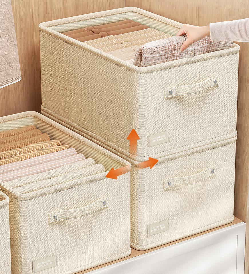 WardroBox | Opvouwbare kledingopbergdoos – Grote stoffen organizer voor beddengoed, kast en kledingkast