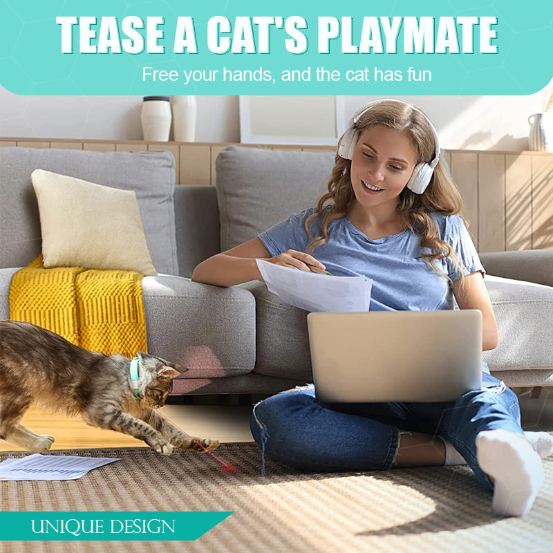 LaserPurr | Intelligente laserhalsband voor katten – oplaadbaar via USB, verstelbare pasvorm