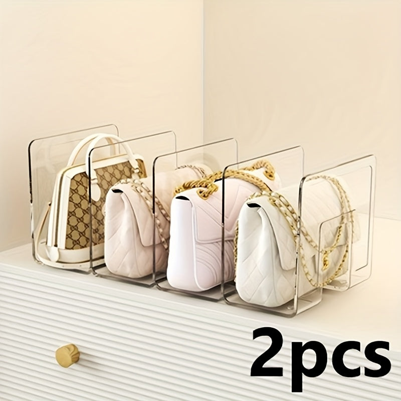 PurseVista | 2-pack doorzichtige acryl handtasorganizer voor opbergruimte in kasten en op planken
