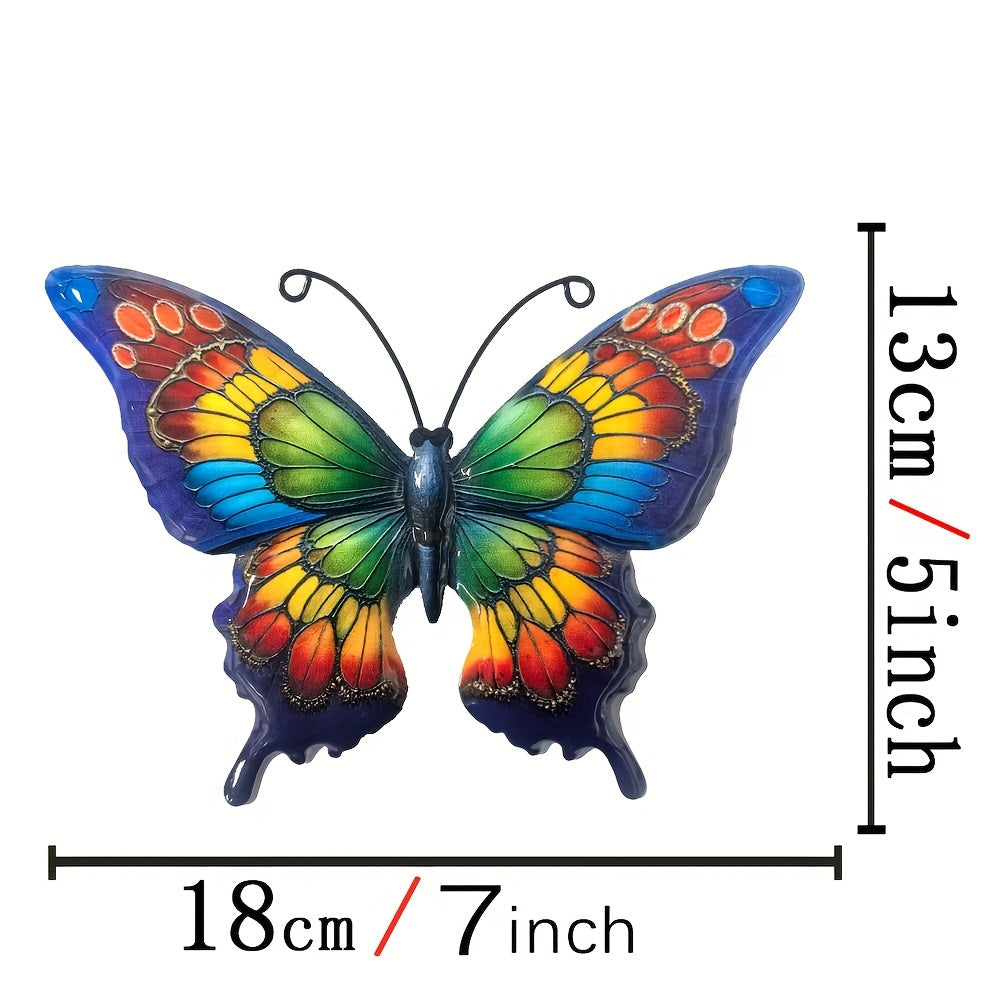 ButterVine | 3-delige metalen vlinder wanddecoratie – ijzeren wandsculptuurset, binnen- en buitendecoratie voor in huis