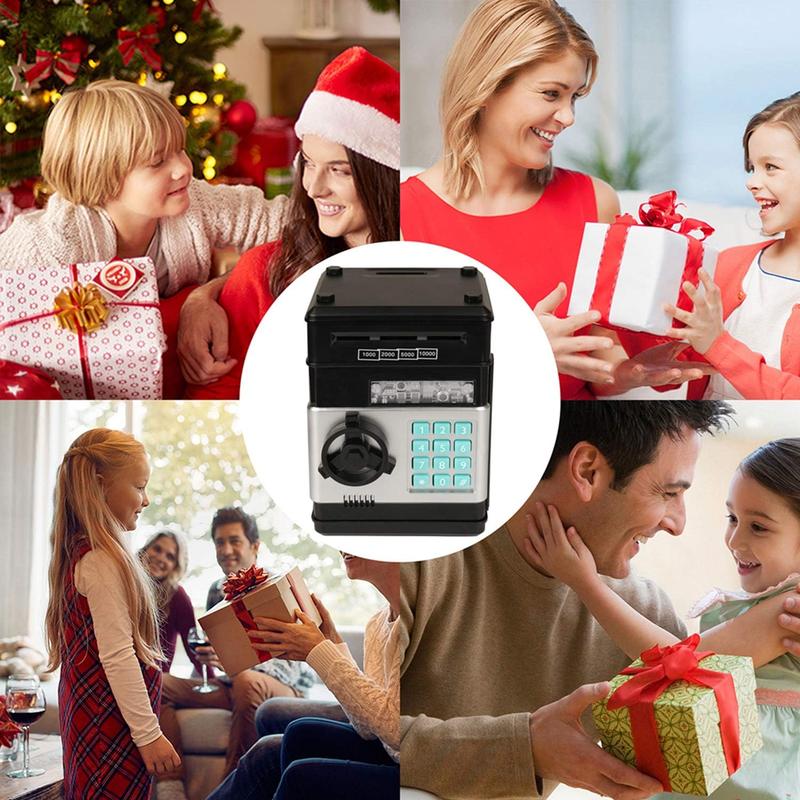 MiniVault | ATM-spaarpot met wachtwoord, elektronische munt- en geldkluis, spaarpot voor kinderen