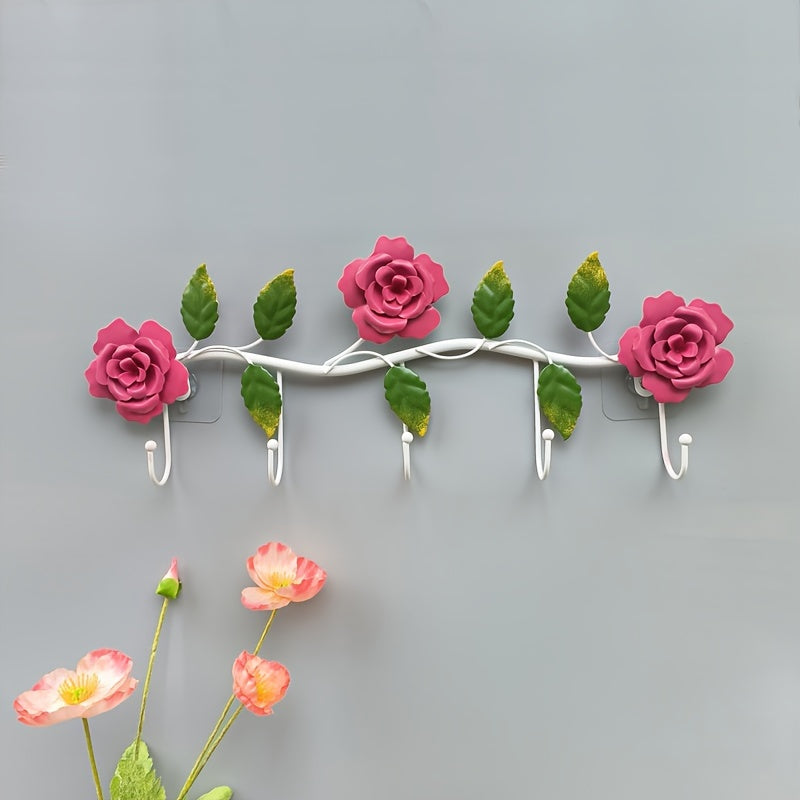 HookPetal | Creatieve IJzeren Rozen Wandhaken – Rustieke Decoratieve Haken