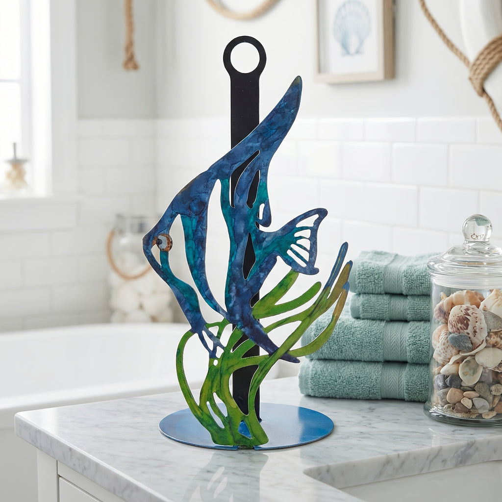 MarineElegance | IJzeren Zeepaardje Tissuehouder – Oceaanthema Decoratieve Servettenbox