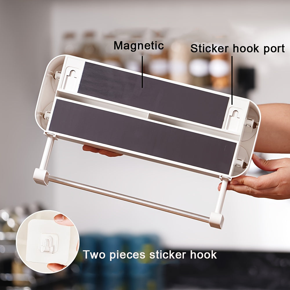 WrapEase | Wandgemonteerde plasticfolie- en aluminiumfoliesnijder met dispenser