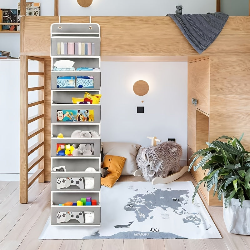 VertiPocket | 6-Laags Deurhangende Organizer – Opvouwbaar Opbergrek met 6 Grote Vakken
