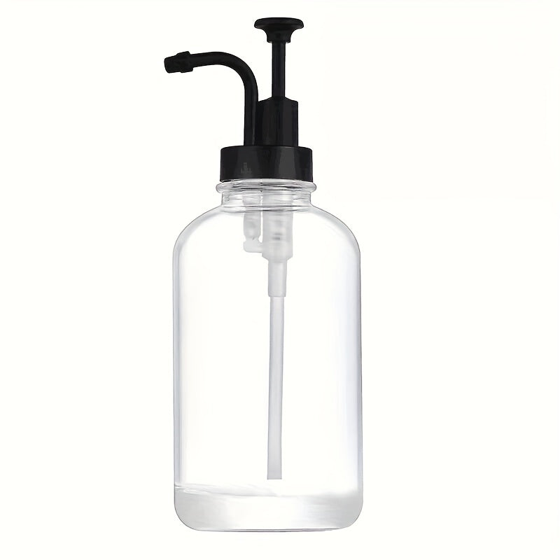 SyrupLux | 500 ml glazen koffiesiroopdispenser met pomp en trechter – Elegante koffie-, bar- en keukenflacon
