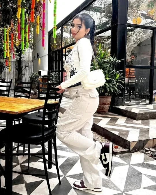 Elva | Dames cargobroek – relaxte pasvorm en hoge taille streetwear broek