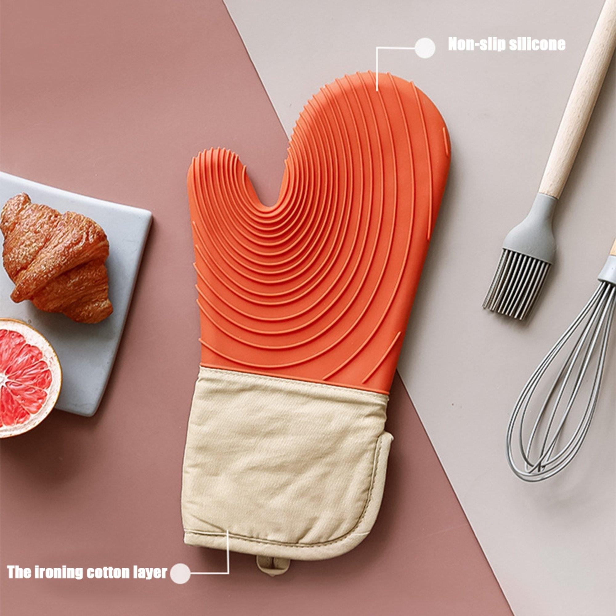 BurnBlock | 2 Stuks Silicone Hittebestendige Handschoenen, Oven, BBQ, Keuken, Antislip Grip